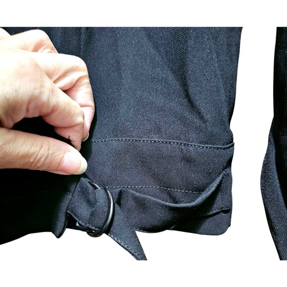 H & M Black Wrap Blouse Women's Size 4 V-Neck Long Sleeve - Picture 10 of 15